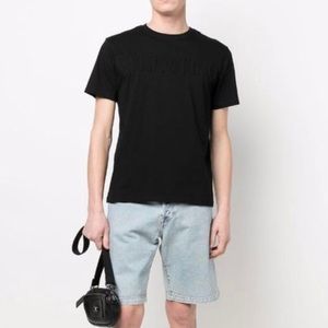 EUC Men’s Size Small Valentino Iconic Logo Embossed Cotton Jersey Tee In Black